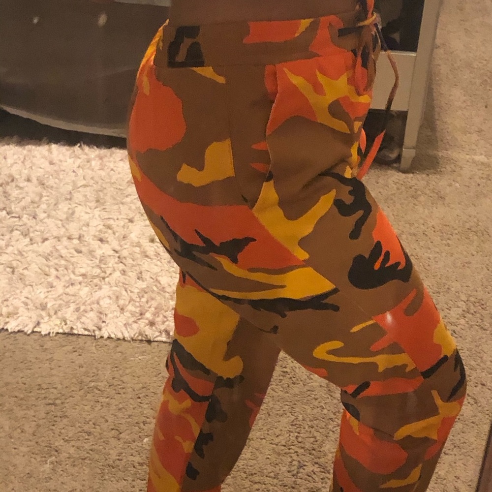 Orange Camo Jogger